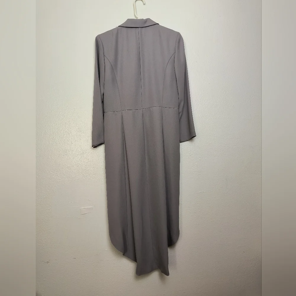 Elegant Gray Women's Blazer Coat Size 4 Vintage Y2K - Picture 4 of 16